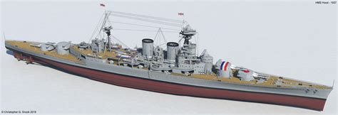 HMS Hood 1937 - Mediterranean Armament [2560 x 876][OC][ART] : r ...