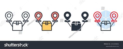 Distribution Icon Logo Vector Illustration Parcel Stock Vector (Royalty Free) 2191408801 ...