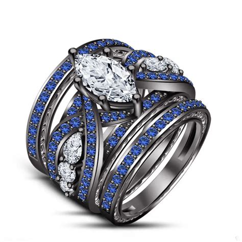 Blue sapphire wedding ring - memphisgai