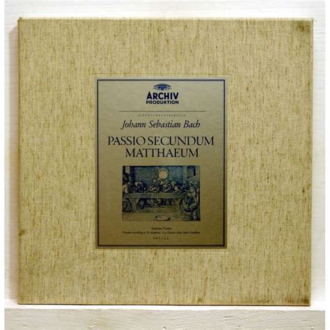 Js bach : passio secundum matthaeum / matthaus passion bwv 244 by Karl Richter, LP Box set with ...