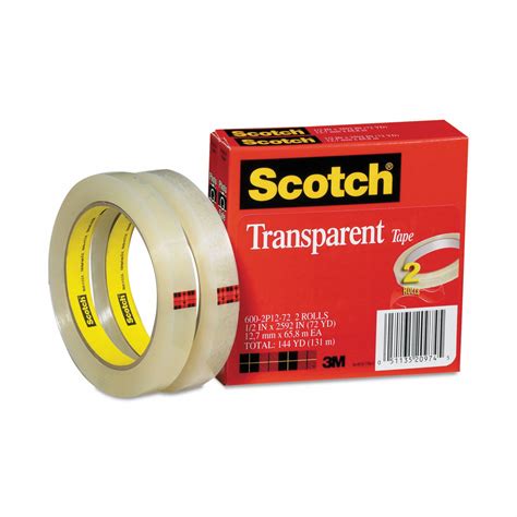 3M™ Scotch™, 600, Office Tape - 43FZ80|600-2P12-72 - Grainger