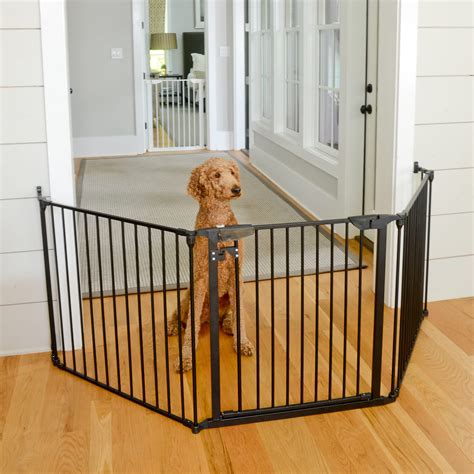 Cardinal Gates Extra Wide Expandable Black Pet Gate, 90" L X 2" W X 29.5" W | Petco