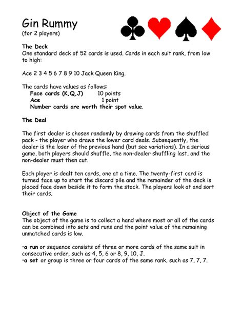 Printable Shanghai Rummy Rules