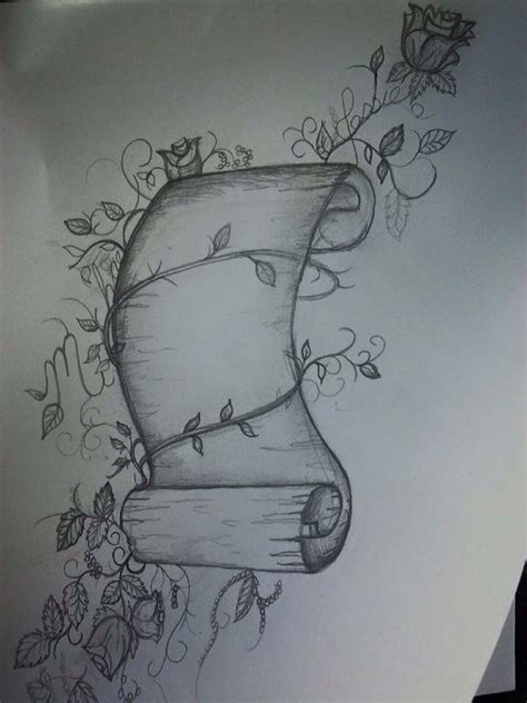 Blank Scroll Tattoo Designs