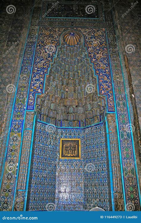 The green mosque of Bursa stock image. Image of interior - 116449273