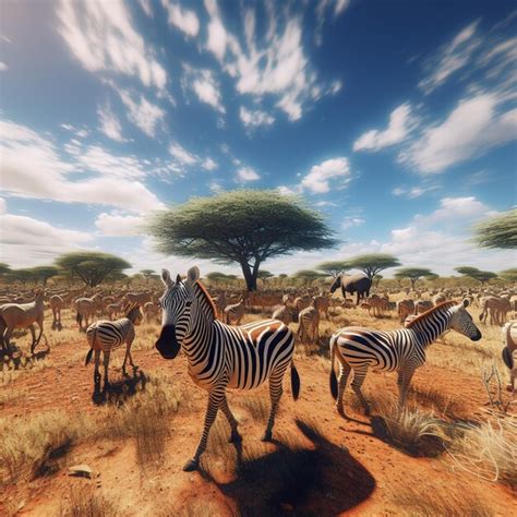 Premium AI Image | Zebra in the savanna