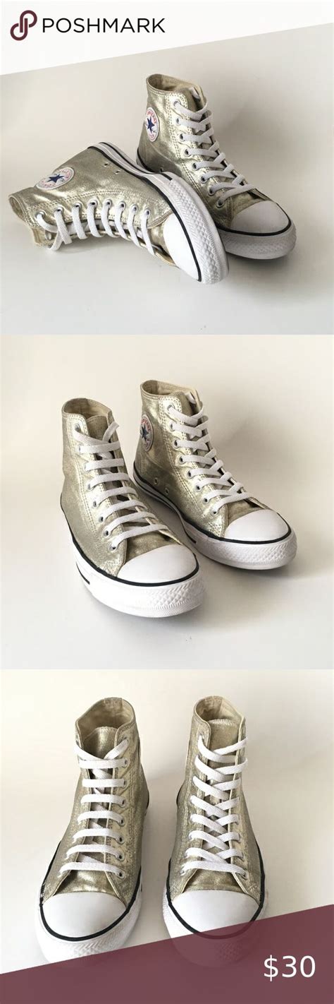 Converse Gold Metallic Chuck Taylor High Tops 10 | Converse gold, Converse style, Converse