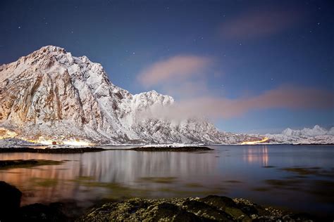 Svolvaer At Night Photograph by Antonyspencer - Fine Art America