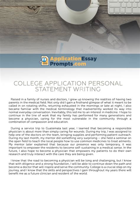 College Application Personal Statement Writing Service
