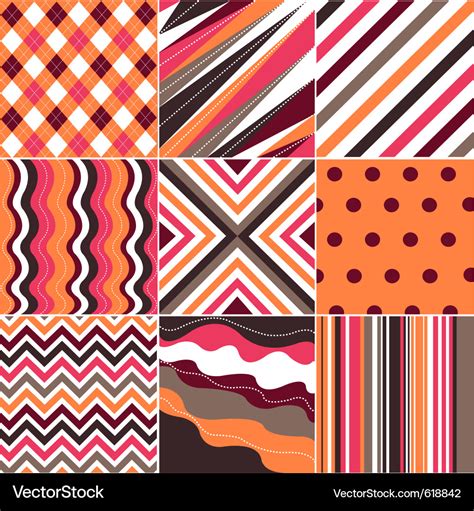 Patterns with fabric texture Royalty Free Vector Image