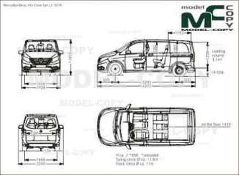 Mercedes‑Benz Vito Crew Van L1 '2019 - 2D drawing (blueprints) - 66717 ...