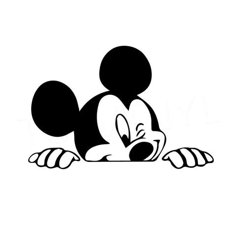 5" PEEKING MICKEY Vinyl Decal Sticker Car Window Peek Disney Mouse in Home, Furniture & DIY ...