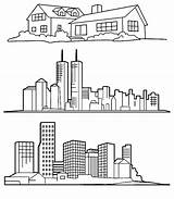 RECURSOS PARA EDUCACIÓN INFANTIL Dibujos Para Colorear De CIUDADES  sketch template
