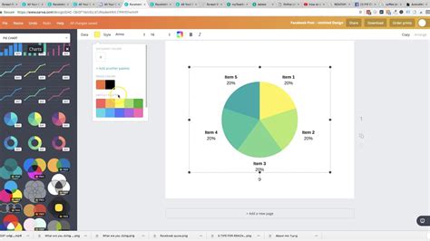 How to create a pie chart in Canva - Online Tech Queen - - YouTube