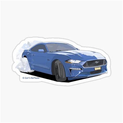 "Blue car" Sticker for Sale by curtskartoons | Redbubble