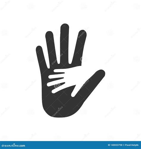 Hand, Charity, Caring, Icon. Vector Illustration, Flat Design Stock ...