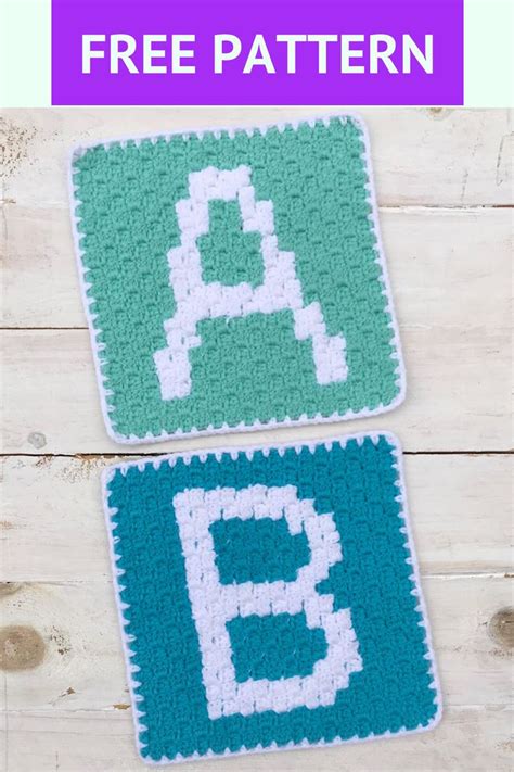 Crochet Alphabet Letters Blanket Pattern for Beginners (free) | Crochet letters pattern, Crochet ...