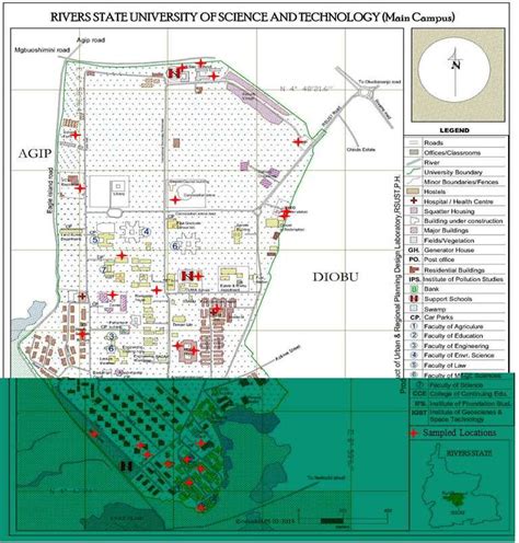 Map of RSUST showing the sampling stations. | Download Scientific Diagram