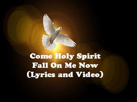 Come Holy Spirit ( Fall on me now) Lyrics and Video - PeoPlaid Music