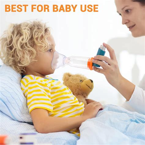 Handheld Spacer for Kids & Adults with Child & Adult Mask - Orange