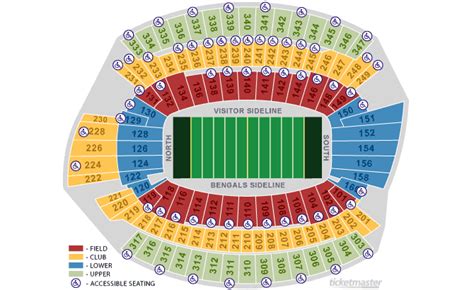 Bengals Paul Brown Stadium Seating Chart | Elcho Table