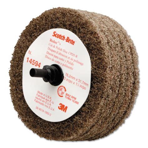 3M Scotch-Brite Buffing Discs, 4 in, 8,000 rpm, Tan, 1 EA | AFT Fasteners