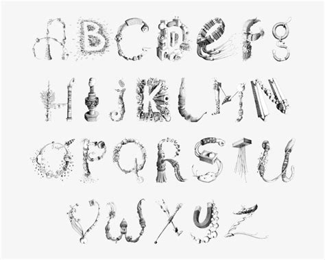 Creative Fonts Alphabet Photos Collections - Unique Creative Cool Font Transparent PNG - 700x700 ...