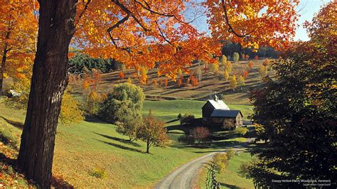 HD wallpaper: Sleepy Hollow Farm, Woodstock, Vermont, Fall | Wallpaper ...