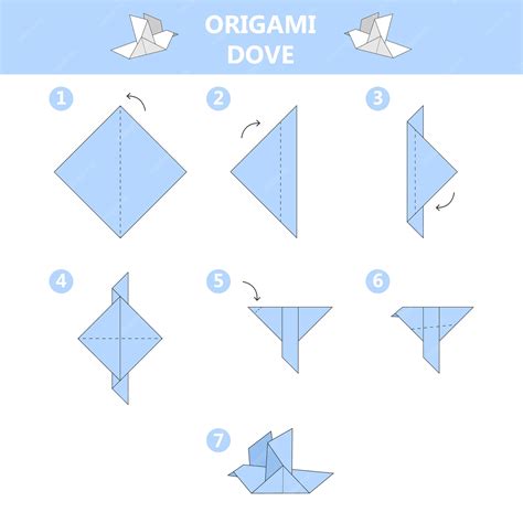 Como fazer o guia da pomba do origami. Instruções para fazer pássaro de ...