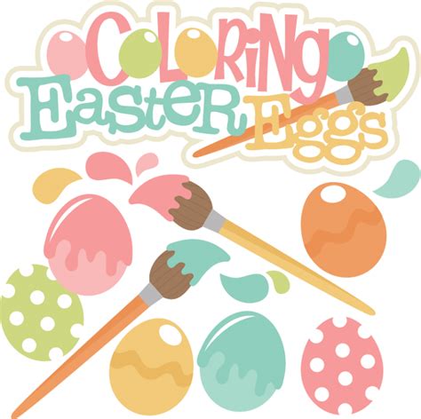 Coloring Easter Eggs SVG cutting files easter svg cut files for scrapbooks svg cut files for ...