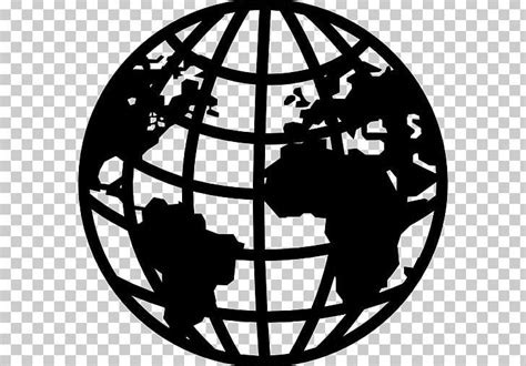 World Globe Black And White Png - kashmittourpackage