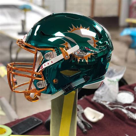 Miami Dolphins chromed helmet | Cosmichrome