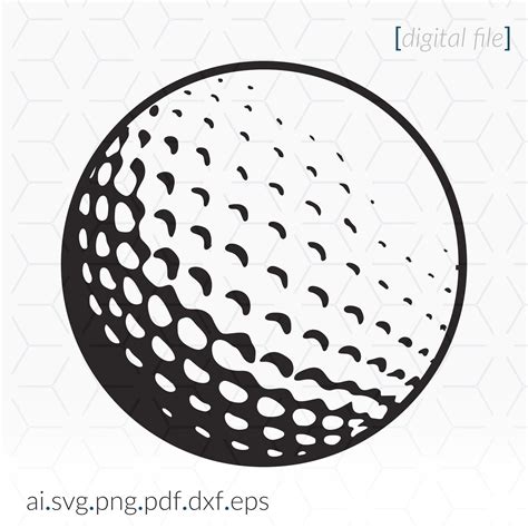 Golf Ball Silhouette SVG File for Cutting and Printing - Etsy