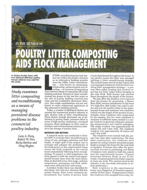 (PDF) Poultry litter composting aids flock management