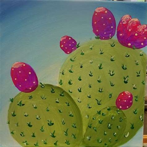 Paddle Cactus - Pinot's Palette Painting