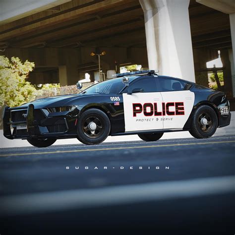 2024 Ford Mustang Sedan Imagined As Police Cruiser, Is It a Modern Crown Victoria? - autoevolution