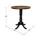International Concepts Black/ Cherry 36-inch Round Pedestal Table with 6-inch Base Extensions ...