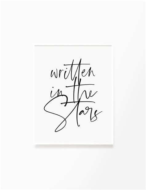 Written in the Stars. Printable Love Quote. Wall Art Gift for - Etsy