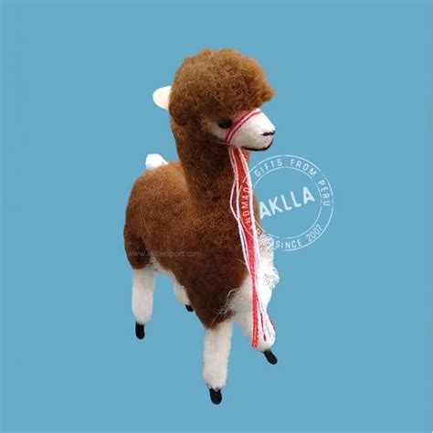 Handmade Vicuña of Sheep Wool (Height: 15 cm. / 5.91" approximately ...