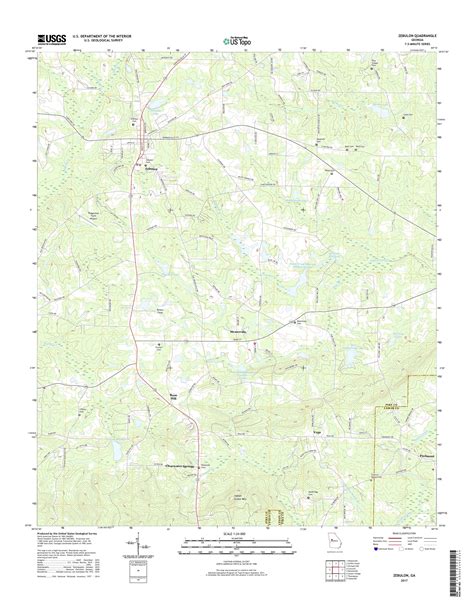 MyTopo Zebulon, Georgia USGS Quad Topo Map