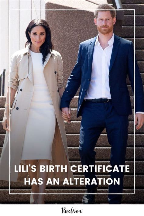 Meghan Markle & Prince Harry Filled Out Lili's Birth Certificate with an Alteration | Meghan ...