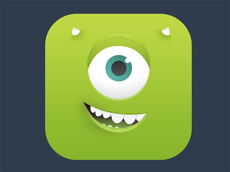 Mike Wazowski icon | Icon design, Android icon design, Mobile app icon