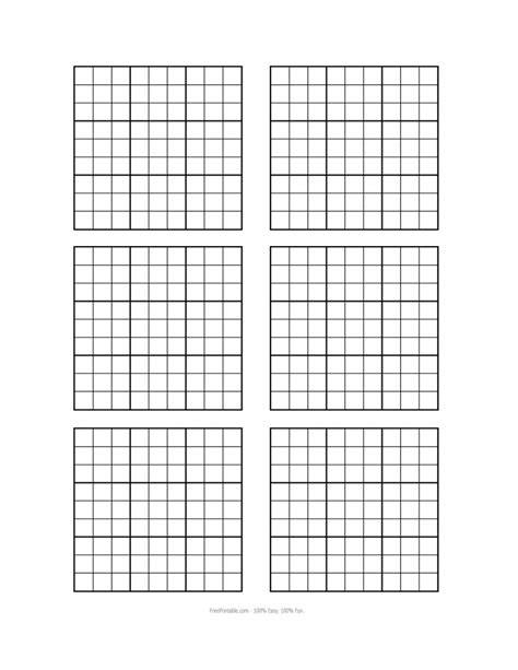 Sudoku Printable Grids - Canas.bergdorfbib.co | Printable Sudoku Forms ...