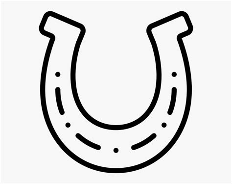 Horseshoe Line Drawing - Horseshoe Line Art, HD Png Download - kindpng