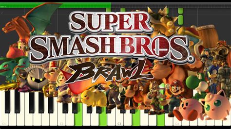 Super Smash Bros Brawl - Main Theme (Piano) - YouTube