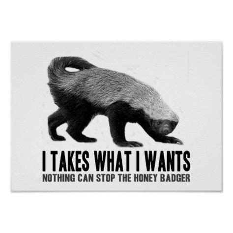 Honey Badger Funny Quotes - ShortQuotes.cc