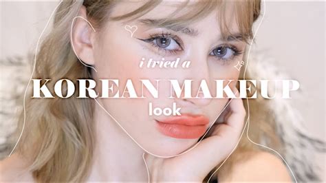 I TRIED a Korean Makeup Look douyin makeup on white girl features # ...