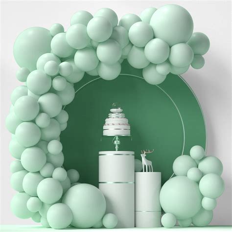 Buy Pastel Mint Green Balloons 84 pcs Light Green Balloons Garland Arch ...