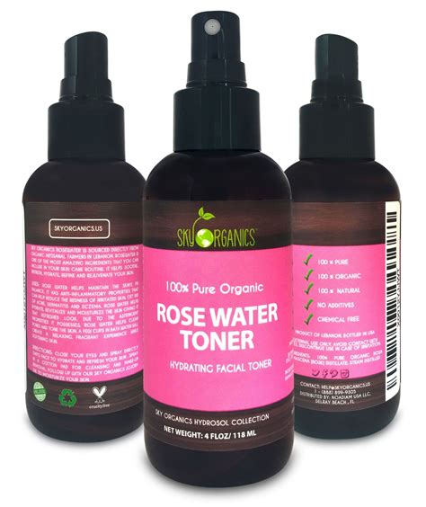 Organic Rose Water Toner By Sky Organics | Sky Organics | Gentle facial ...