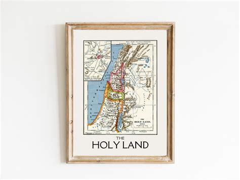 Biblical Israel Map, Printable Map of the Holy Lands, Ancient Israel ...